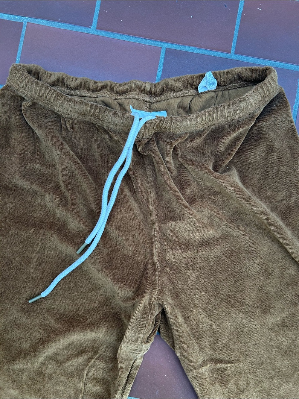 THE GREAT. Brown Terry Cloth Jogger Sweatpants - Picture 2 of 5